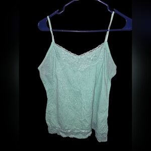 7/195. Maurices Light Green Lace Cami Top